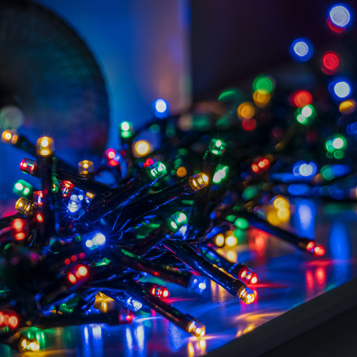 Ultra Bright Multi-Coloured LED Multi-Function Christmas Lights - 1000 ...