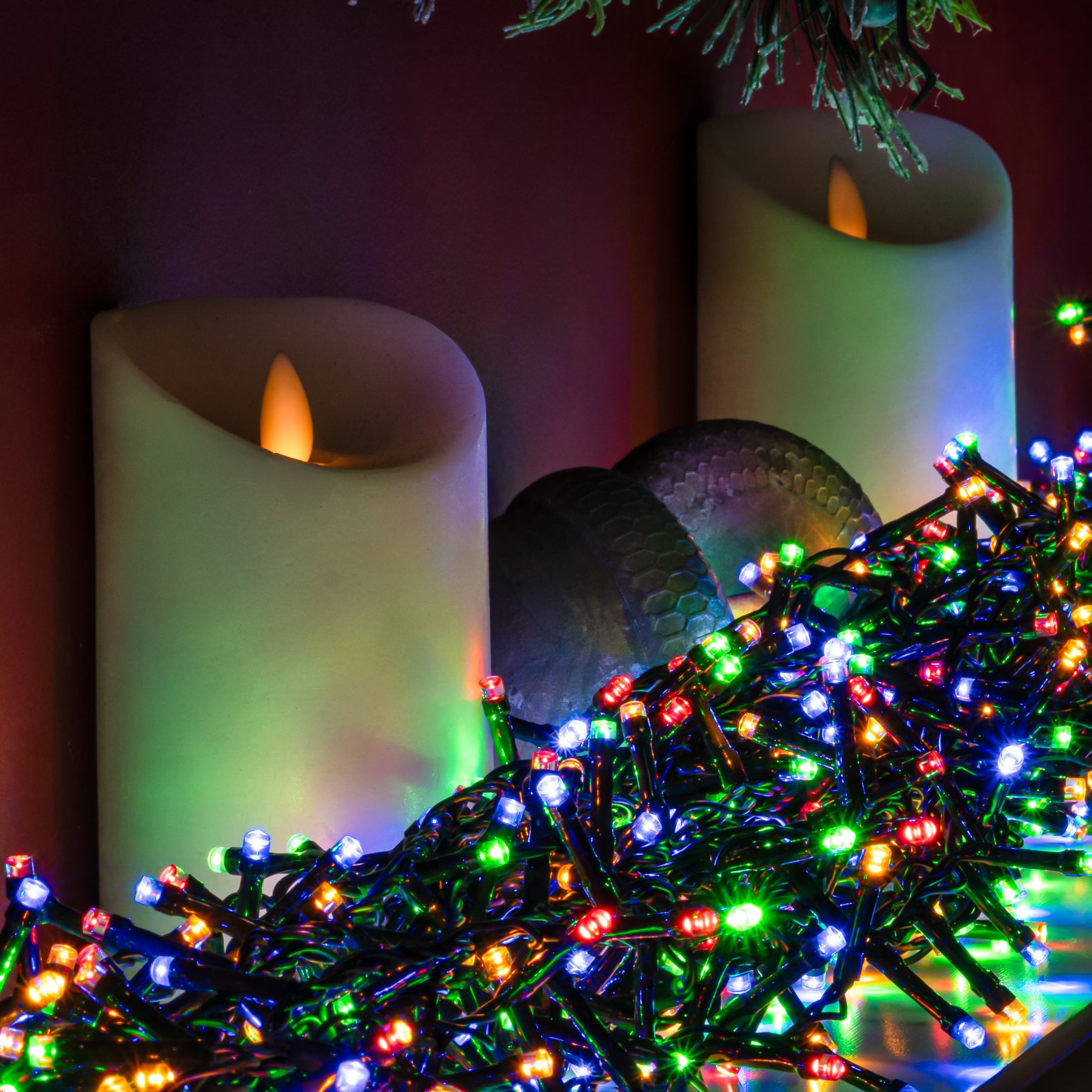 Multi-Coloured Ultra Bright LED Multi-Function Christmas Compact Light ...