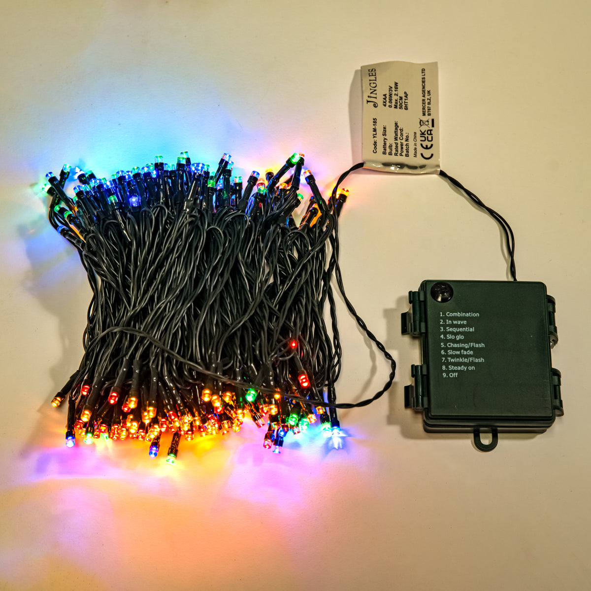 Multi-Coloured LED Battery Operated Multi-Function Christmas Lights - 60, 240, 480