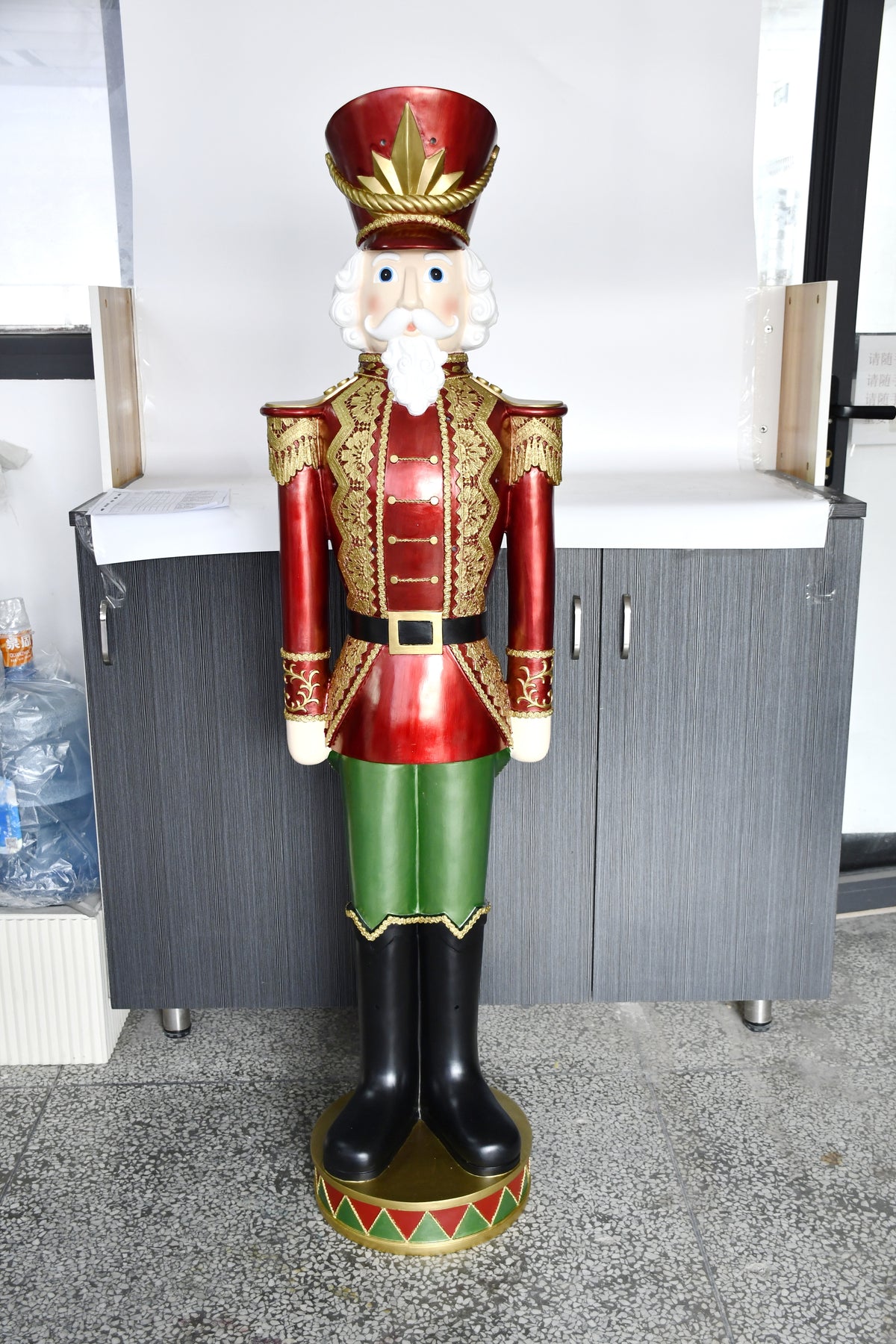 5ft Traditional Christmas Nutcracker Soldier - Red and Green with LED Lights