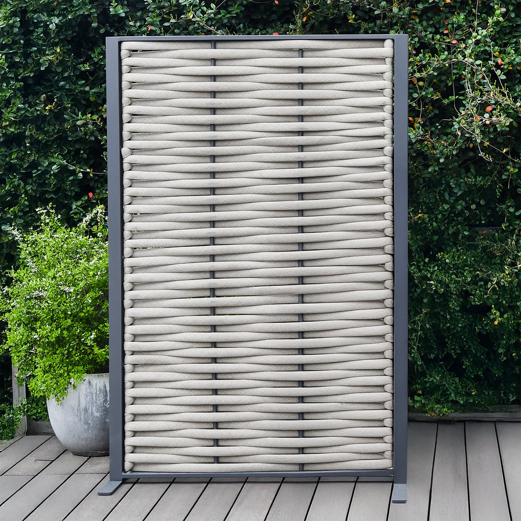 Bracken Outdoors Maldives Garden Screen Aluminium 180cm x 120cm Rope D ...