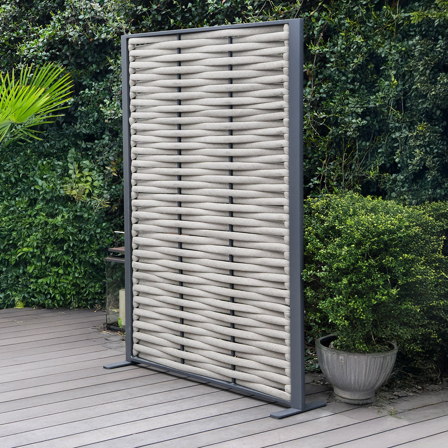Bracken Outdoors Maldives Garden Screen Aluminium 180cm x 120cm Rope D ...