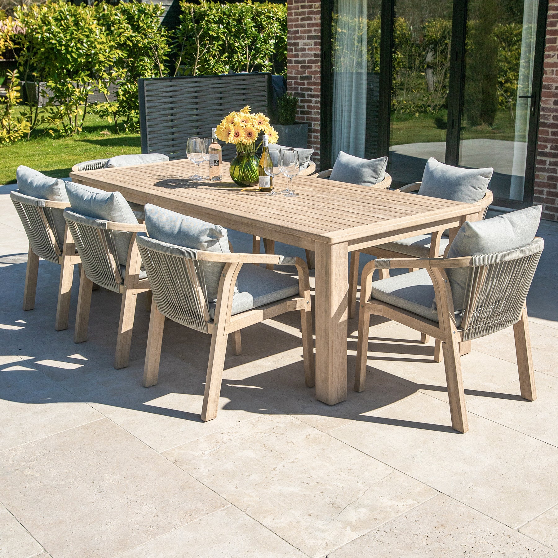 Seater Outdoor Garden Bistro Set Kettler Cora Rope Seater Dining