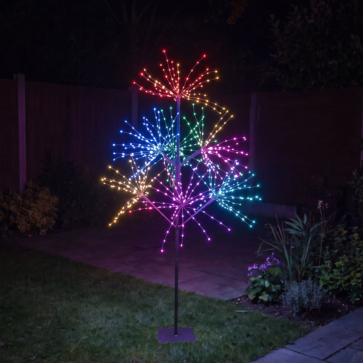 5ft (1.5m) Light Up LED Firework Artificial Christmas Tree with APP control