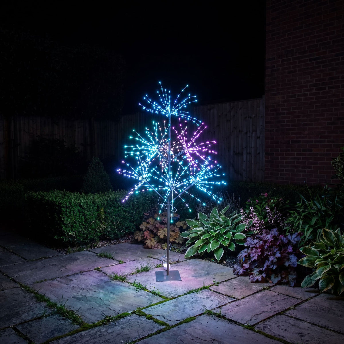 5ft (1.5m) Light Up LED Firework Artificial Christmas Tree with APP control
