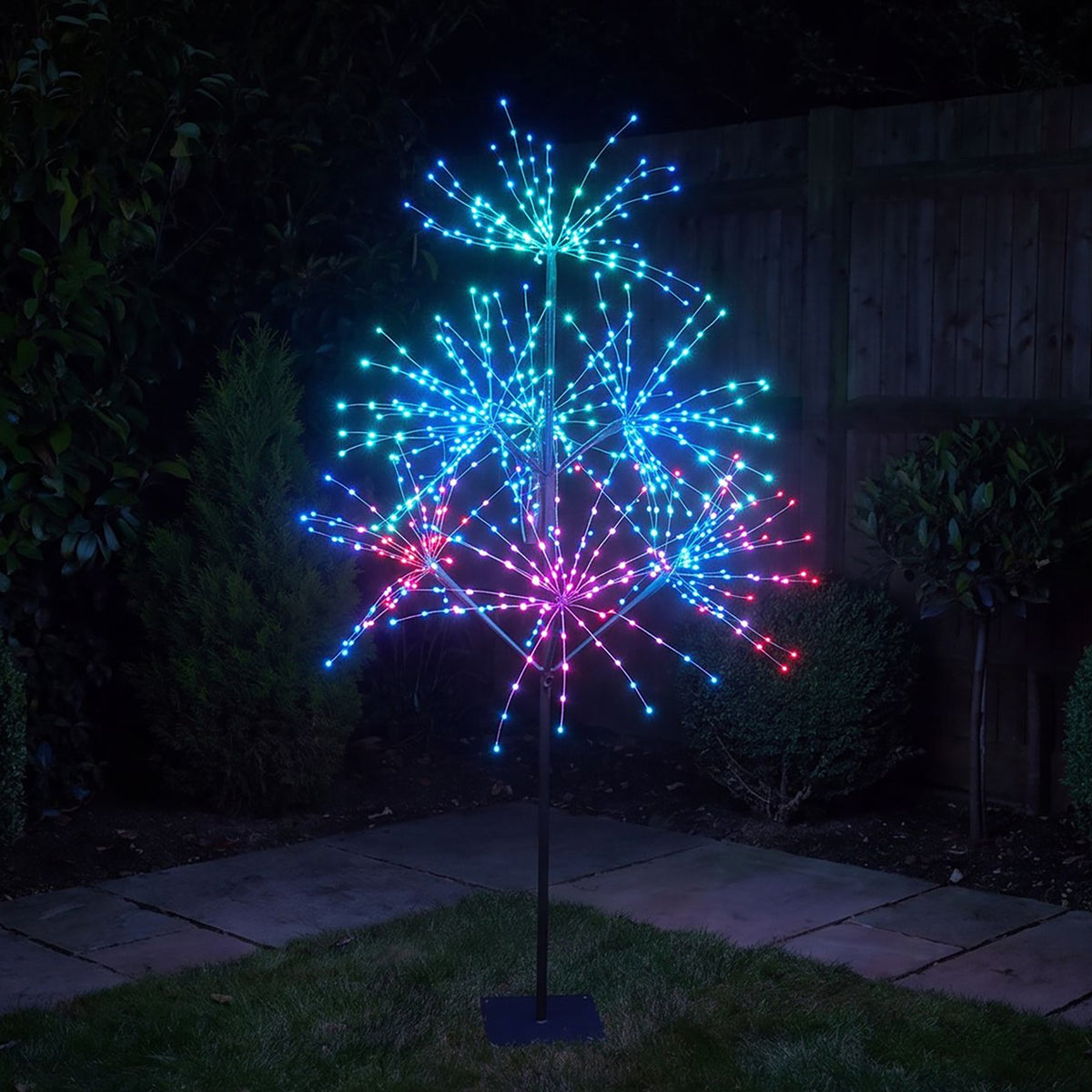 5ft (1.5m) Light Up LED Firework Artificial Christmas Tree with APP control