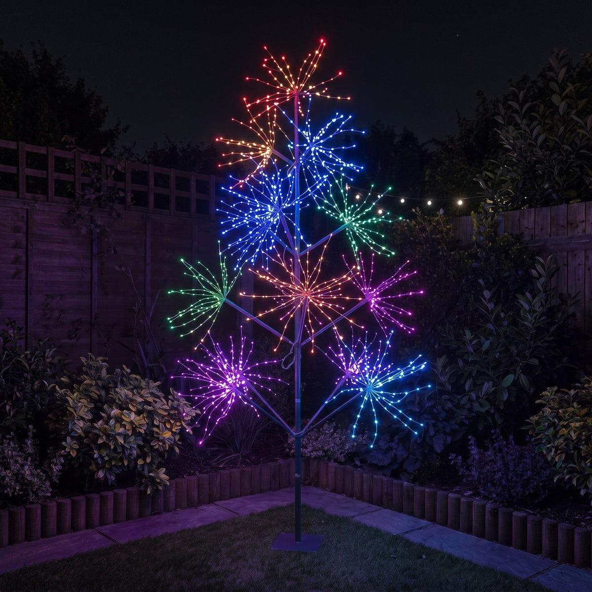 7ft (2.1m) Light Up LED Firework Artificial Christmas Tree with APP control