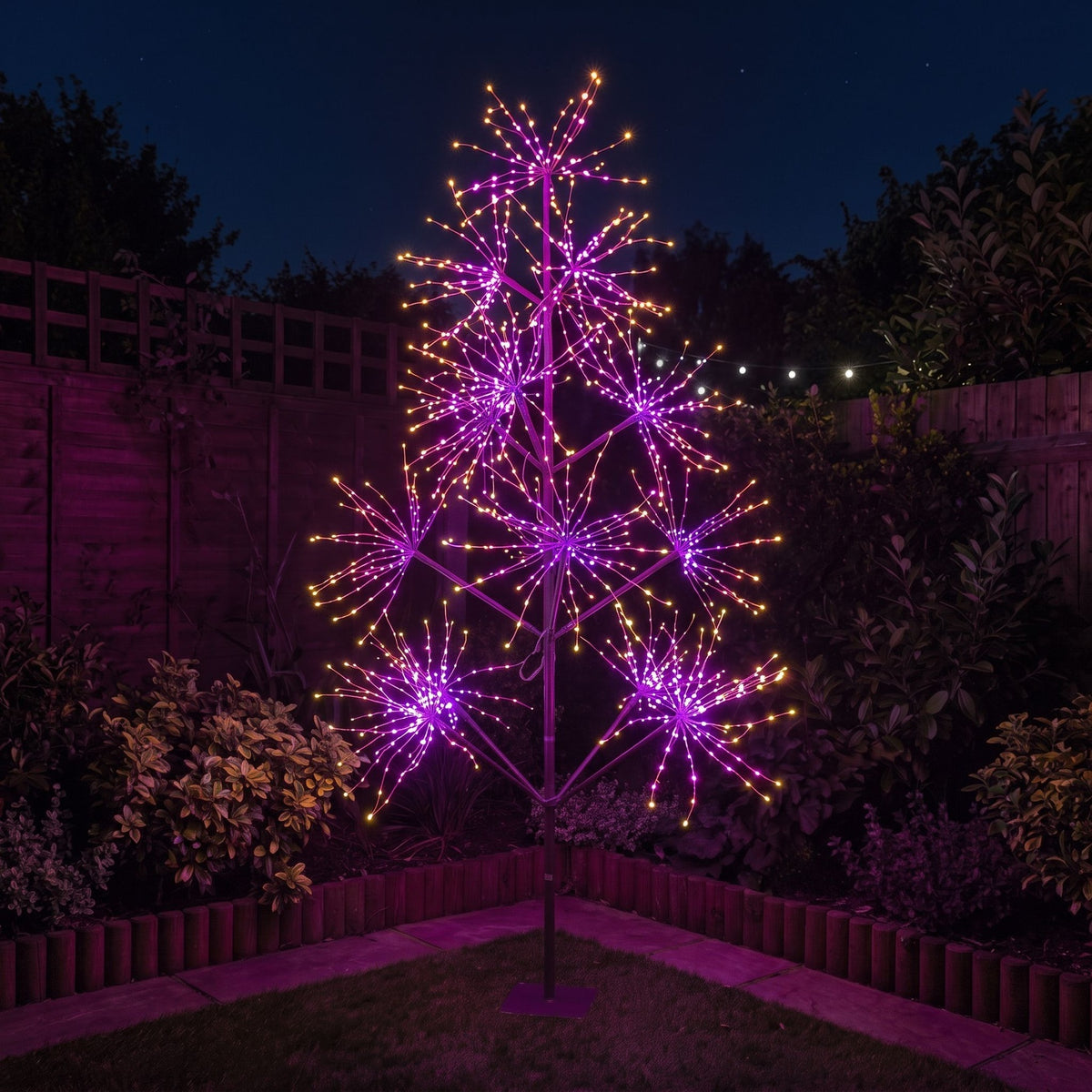 7ft (2.1m) Light Up LED Firework Artificial Christmas Tree with APP control