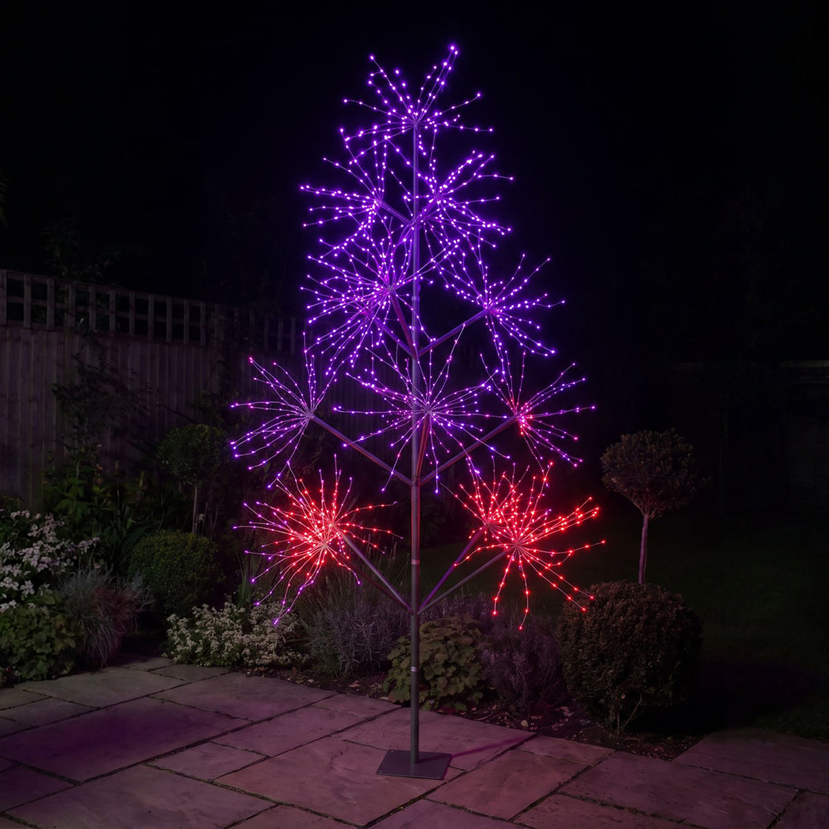 7ft (2.1m) Light Up LED Firework Artificial Christmas Tree with APP control