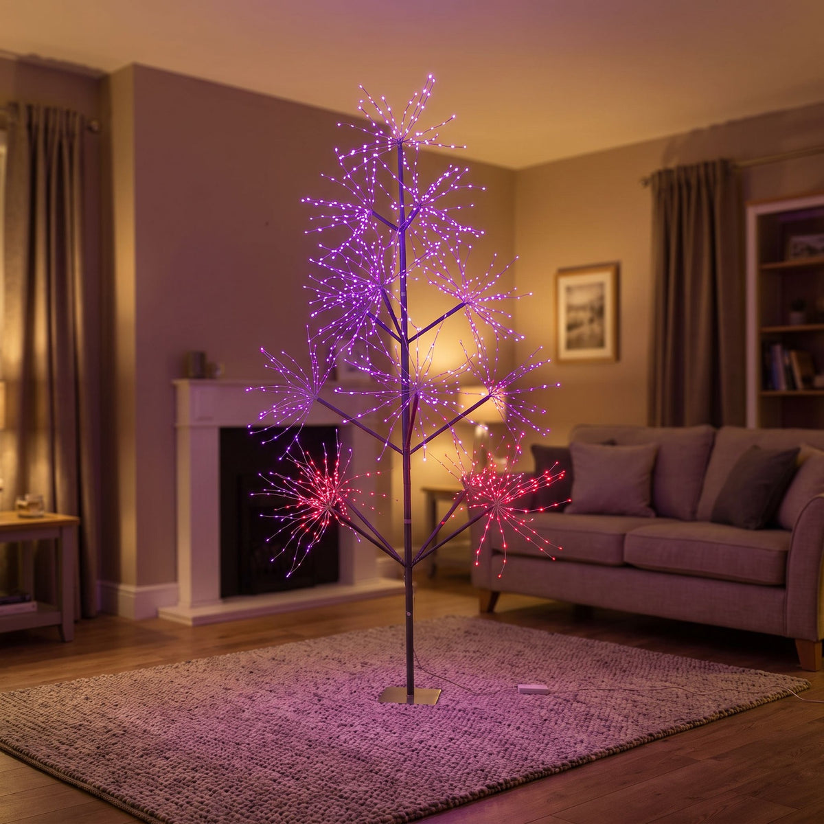 7ft (2.1m) Light Up LED Firework Artificial Christmas Tree with APP control