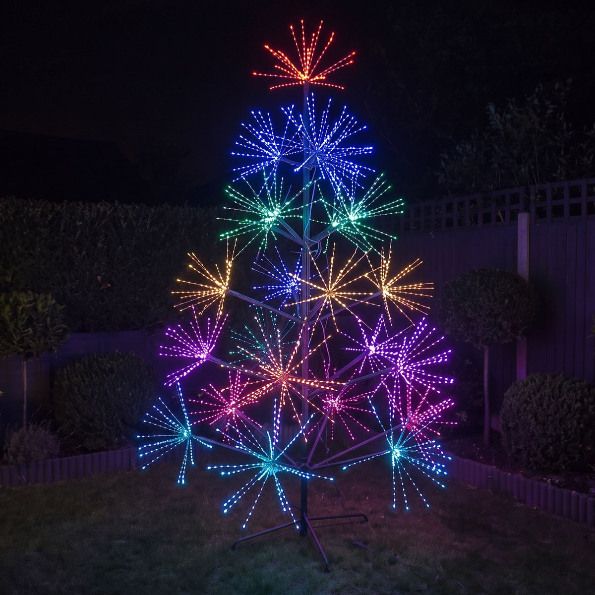 9ft (2.7m) Light Up LED Firework Artificial Christmas Tree with APP Control