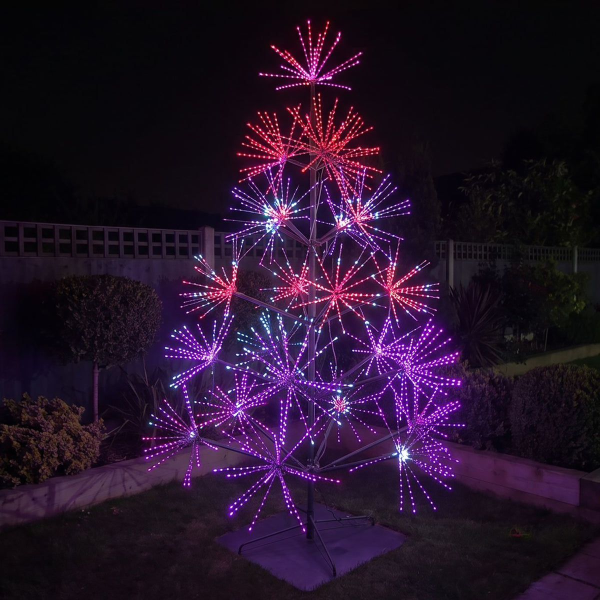 9ft (2.7m) Light Up LED Firework Artificial Christmas Tree with APP Control