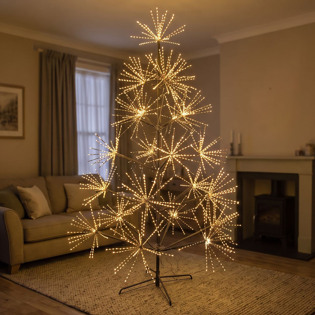 9ft (2.7m) Light Up LED Firework Artificial Christmas Tree with APP Control