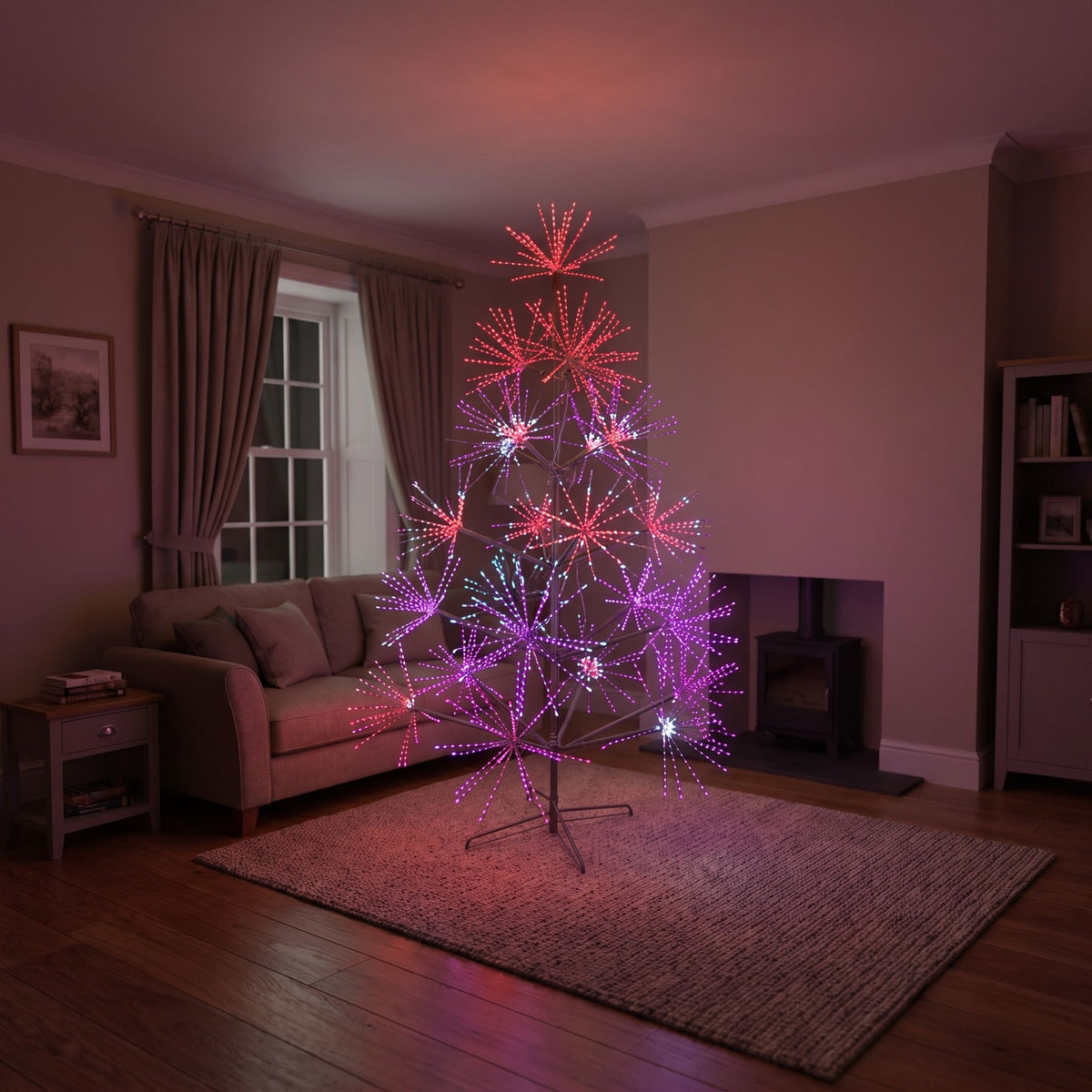 9ft (2.7m) Light Up LED Firework Artificial Christmas Tree with APP Control