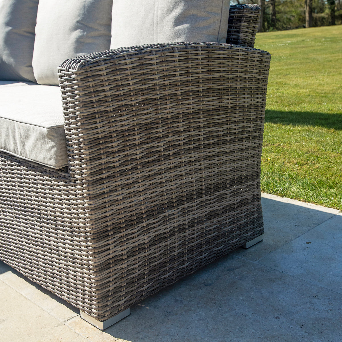 Kettler Palma Adjustable Table with Rattan Corner Sofa Set