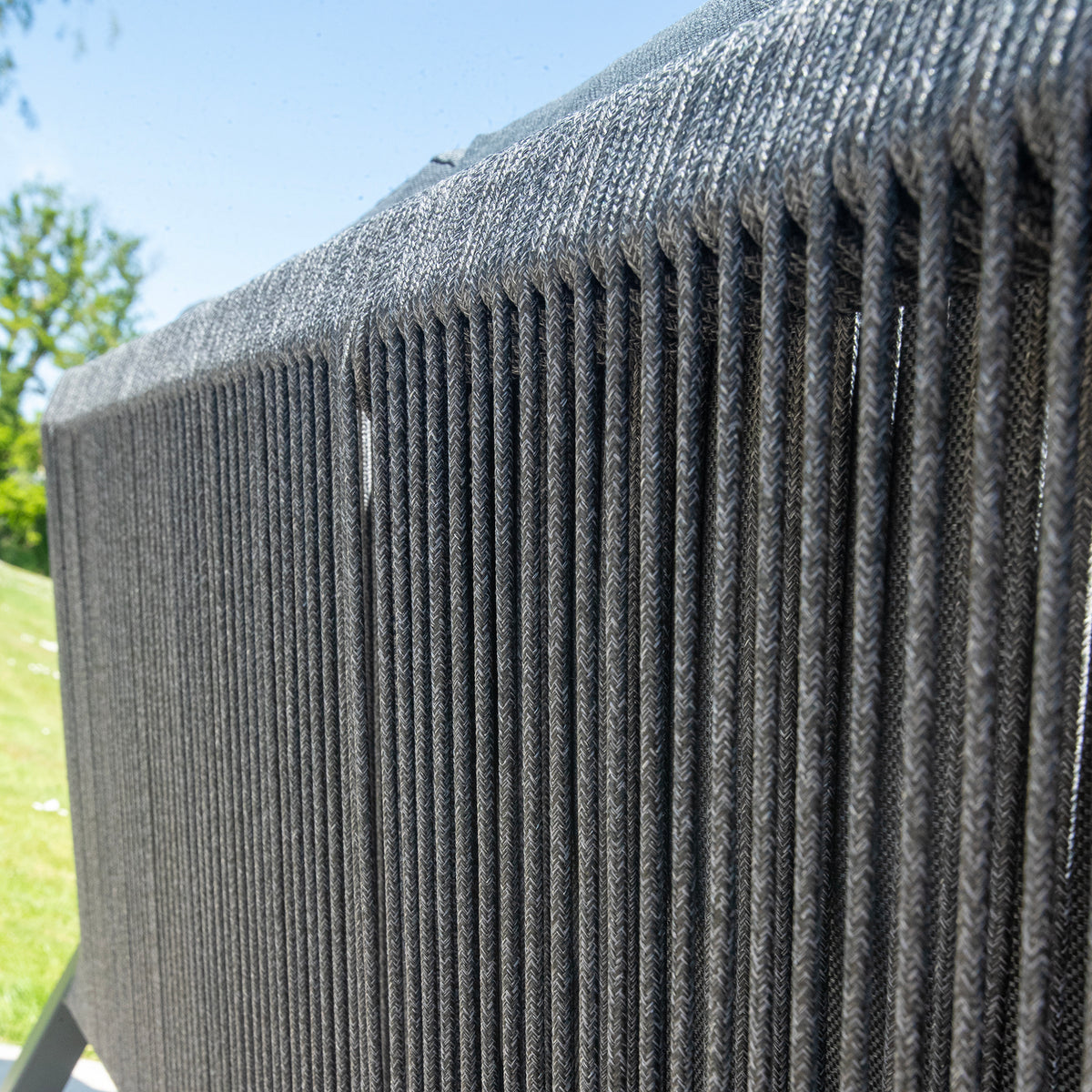Bracken Outdoors Antigua Rope Aluminium L Shape Corner Garden Sofa Set with Dining Table