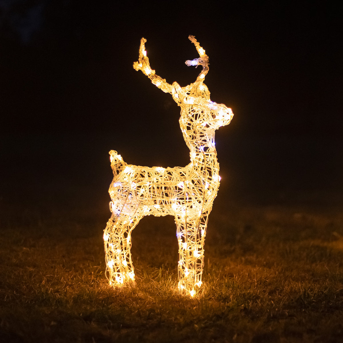 Outdoor Light Up Acrylic Christmas Reindeer Mother and Babies Set
