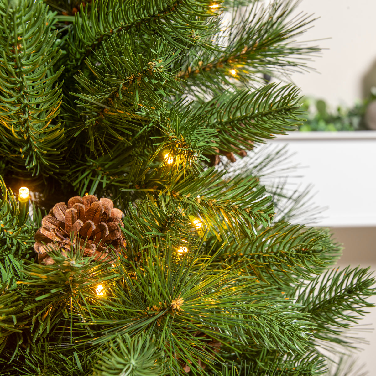 Stirling Pre-Lit PVC Potted Artificial Christmas Tree 4FT