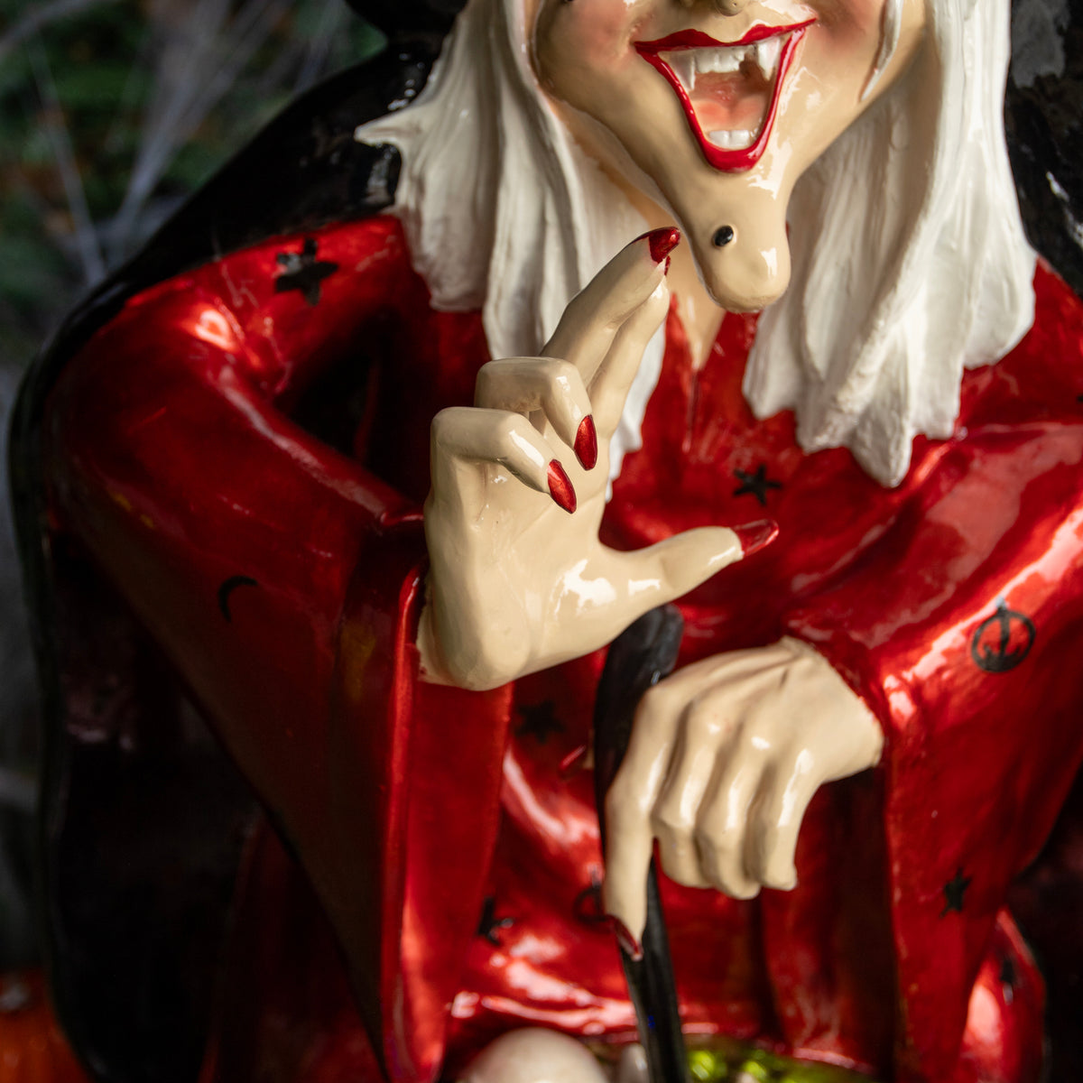 4ft Traditional Halloween Witch and Cauldron Figure with LED Lights