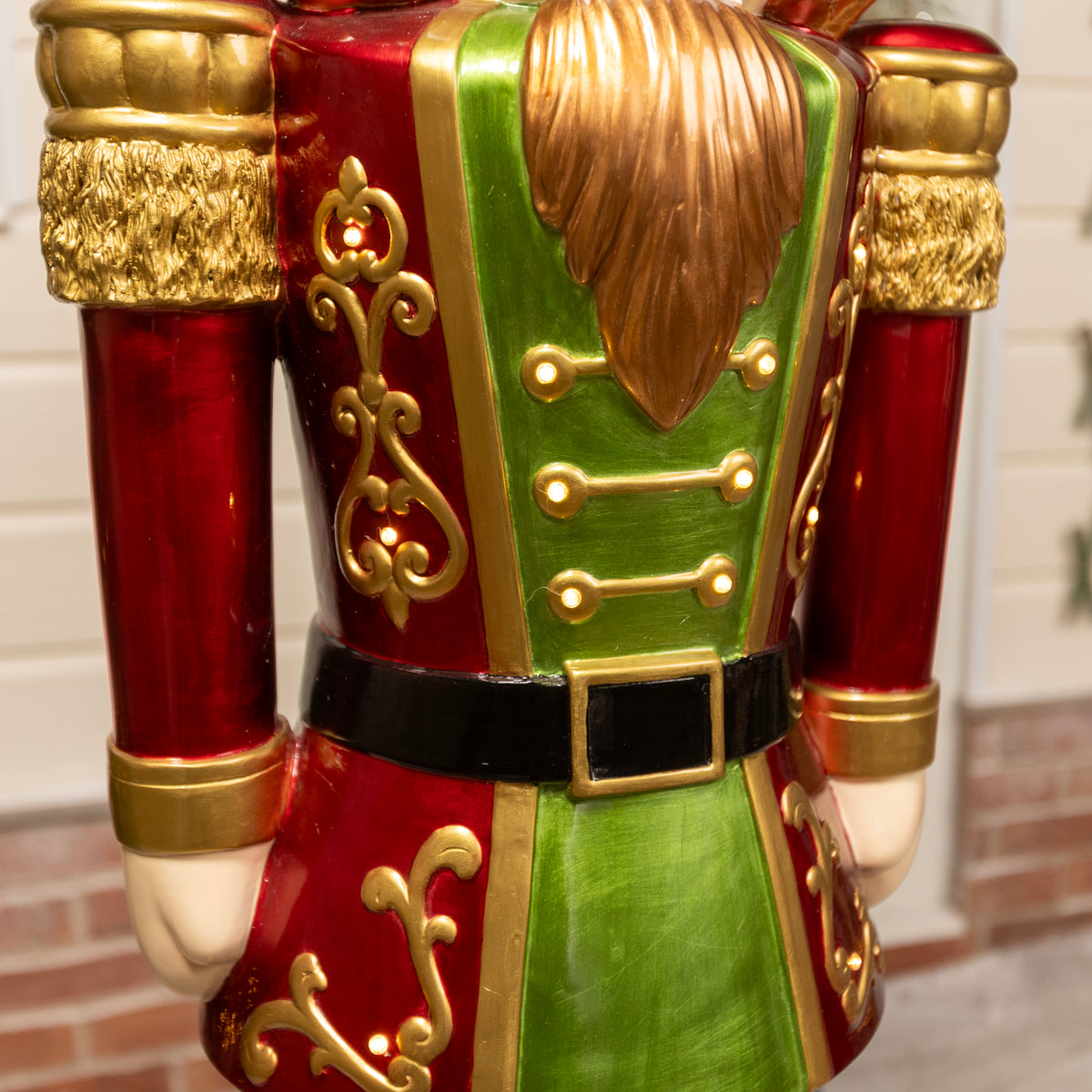 5.5ft Traditional Christmas Nutcracker Soldier - Red, Blue and Green with LED Lights