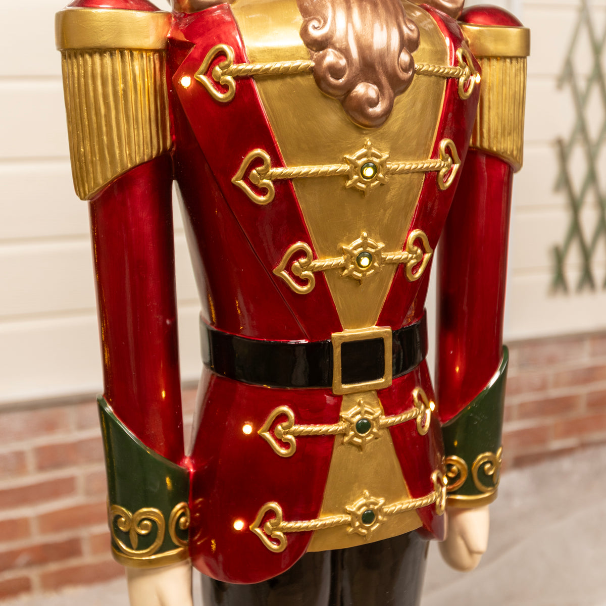 5ft Traditional Christmas Nutcracker Soldier - Red, Black and Green with LED Lights
