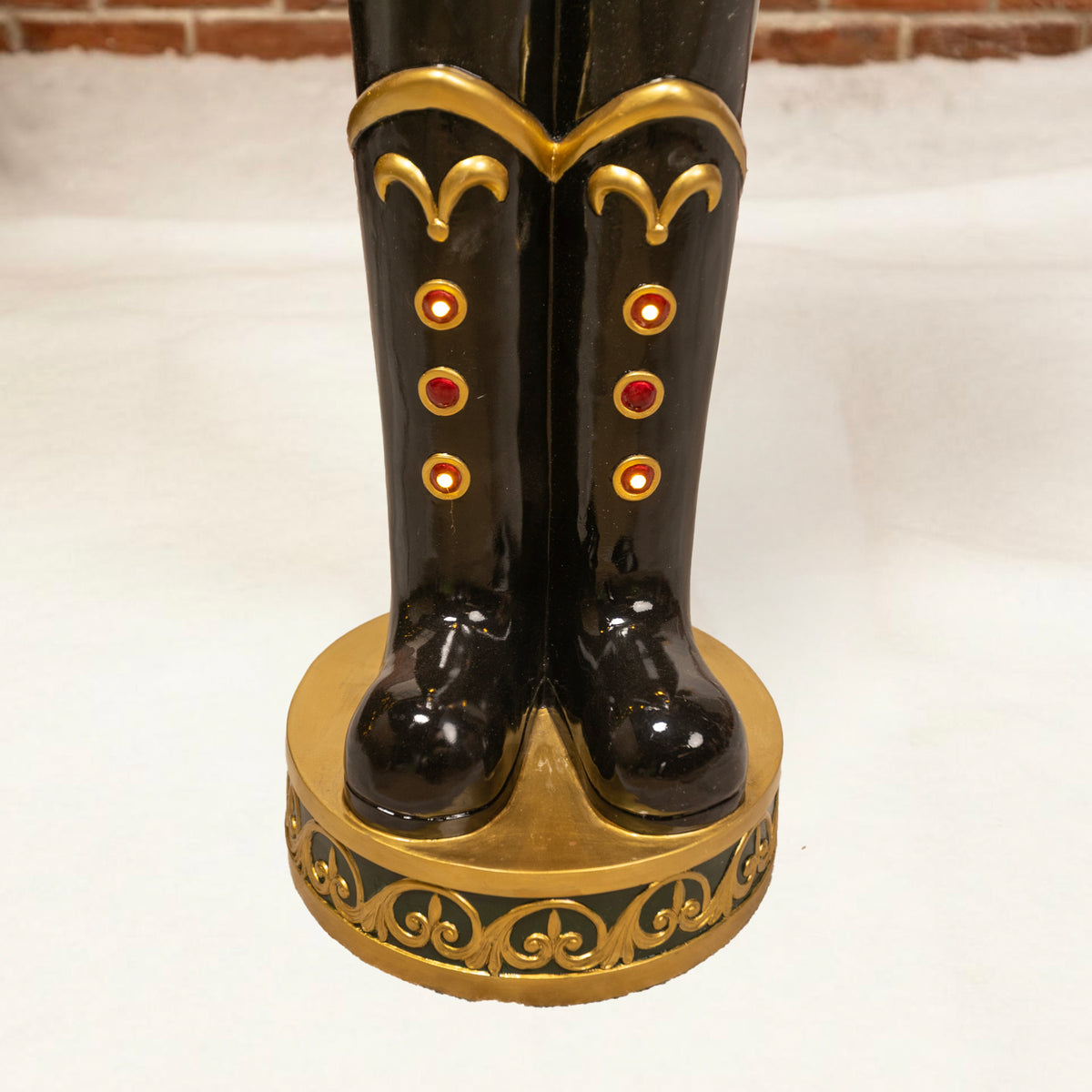 5ft Traditional Christmas Nutcracker Soldier - Red, Black and Green with LED Lights