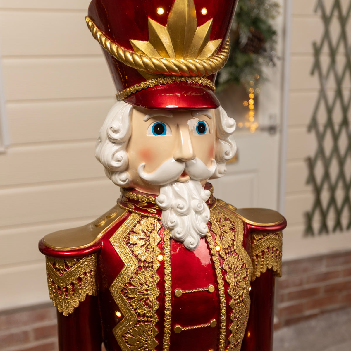 5ft Traditional Christmas Nutcracker Soldier - Red and Green with LED Lights
