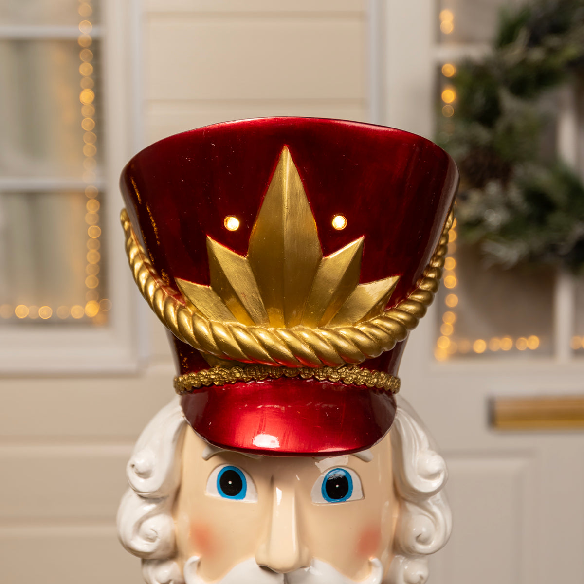 5ft Traditional Christmas Nutcracker Soldier - Red and Green with LED Lights