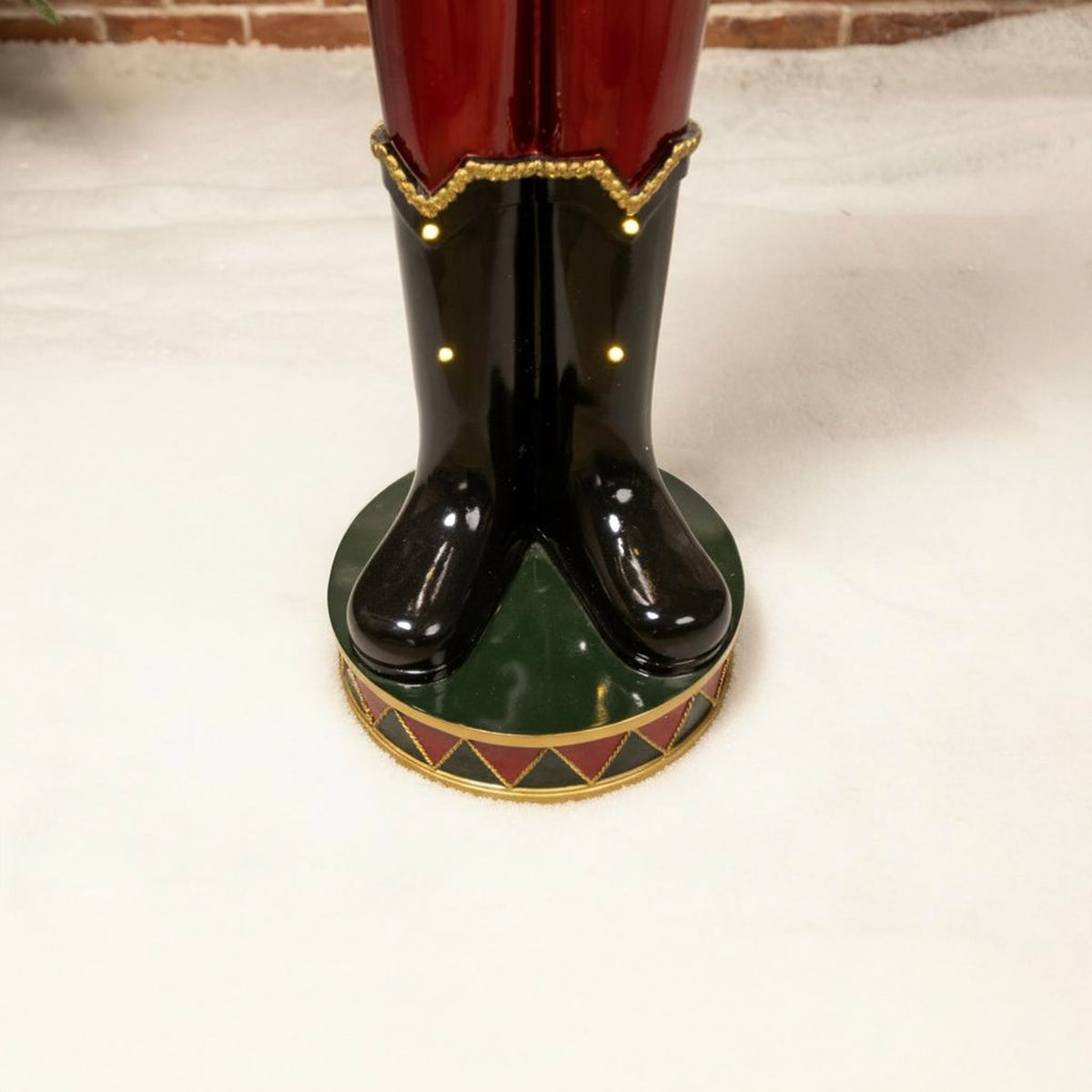 5ft Traditional Christmas Nutcracker Soldier - Dark Green, Red and Black with LED Lights
