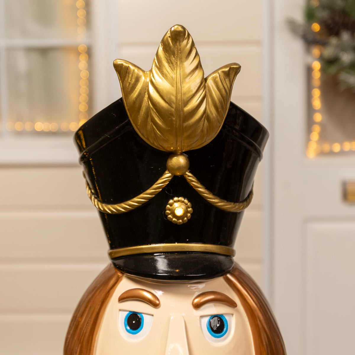 4.5ft Traditional Christmas Nutcracker Soldier - Red and Blue with LED Lights
