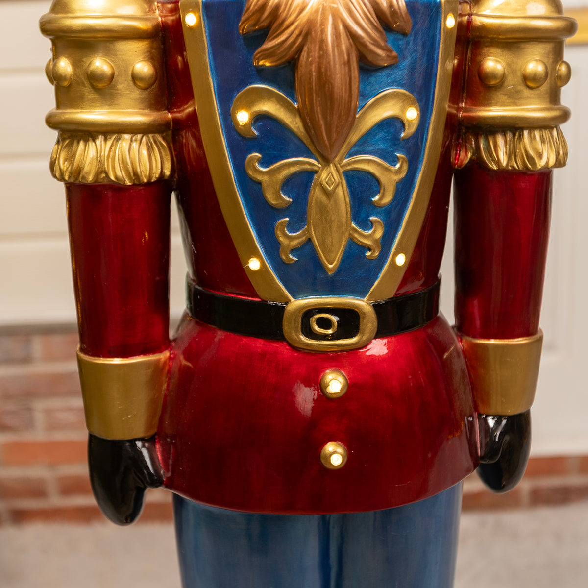 4.5ft Traditional Christmas Nutcracker Soldier - Red and Blue with LED Lights