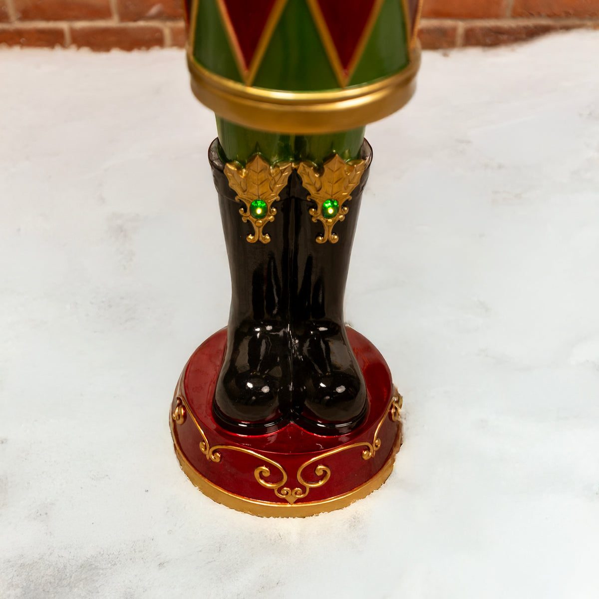 4ft Traditional Christmas Nutcracker Soldier Drummer Red and Green with LED Lights
