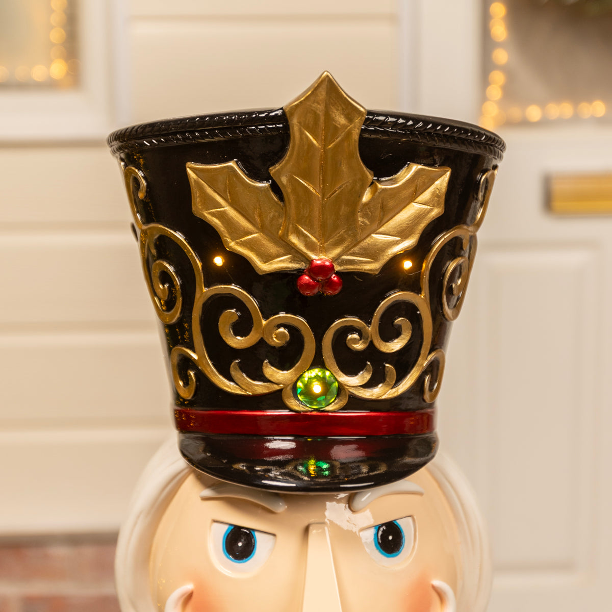 4ft Traditional Christmas Nutcracker Soldier Drummer Red and Green with LED Lights