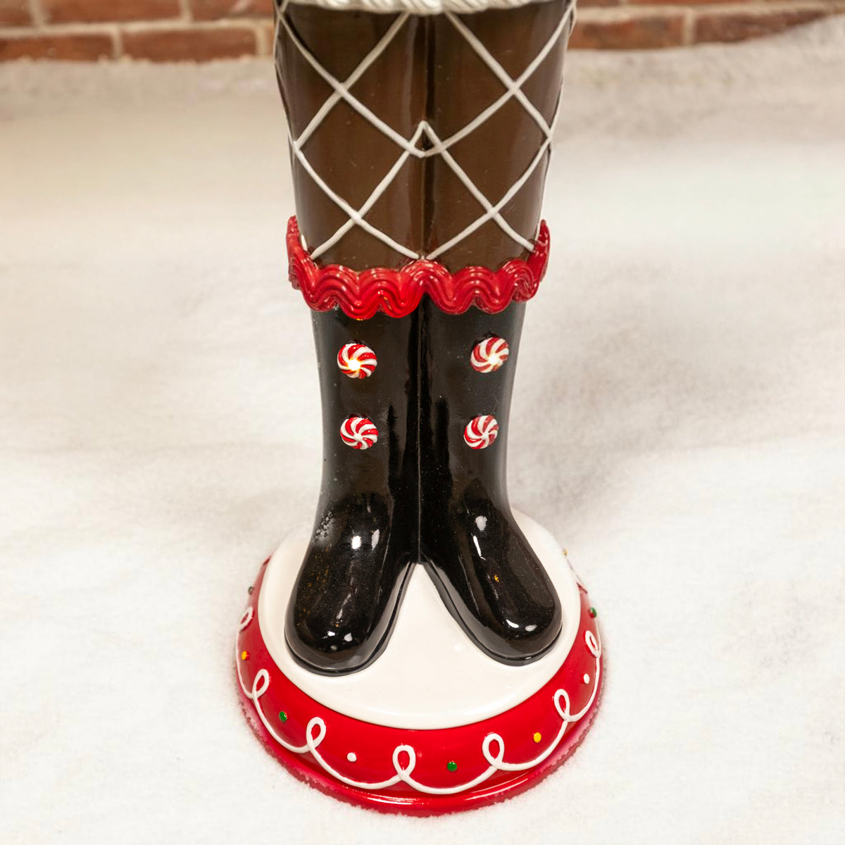 4ft Large Gingerbread Christmas Nutcracker with LED Lights