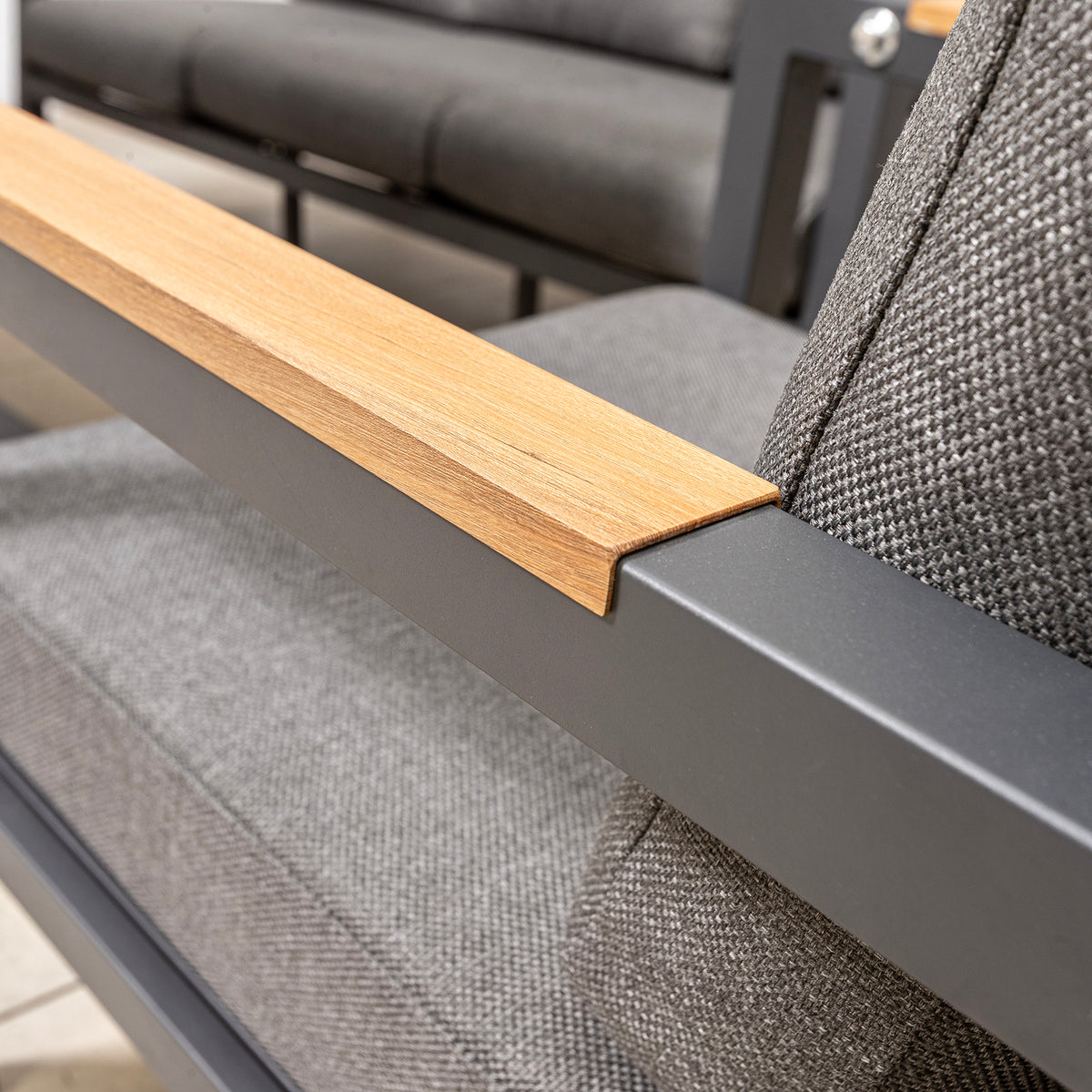 Bracken Outdoors Albany Aluminium Garden Furniture Lounge Sofa Set with Height Adjustable Table