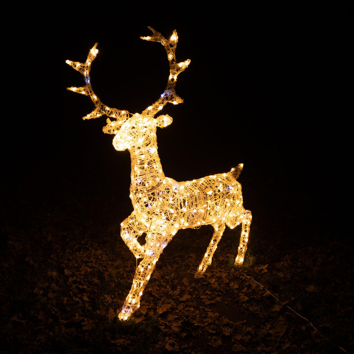 Outdoor Light Up Acrylic Christmas Reindeer Large Family Set