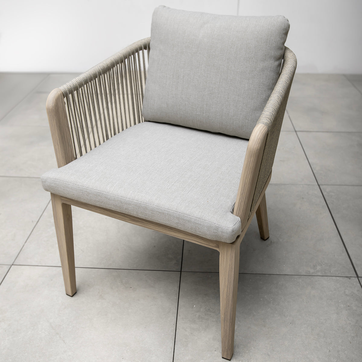 Bracken Outdoors Canberra 8 Seat Rectangular Aluminium & Rope Dining Garden Furniture Set