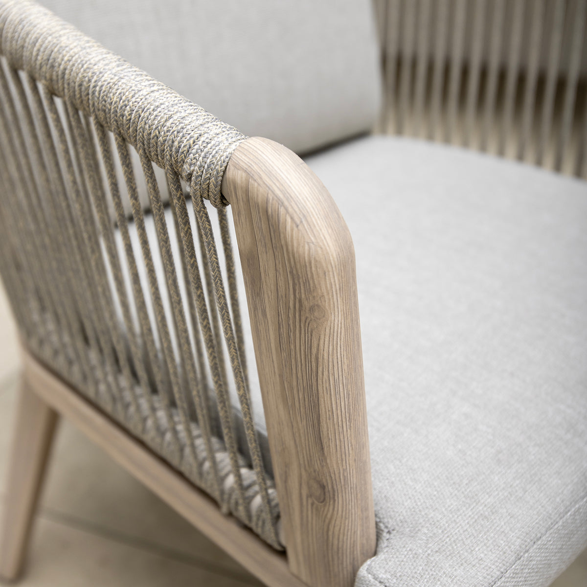 Bracken Outdoors Canberra 8 Seat Rectangular Aluminium & Rope Dining Garden Furniture Set