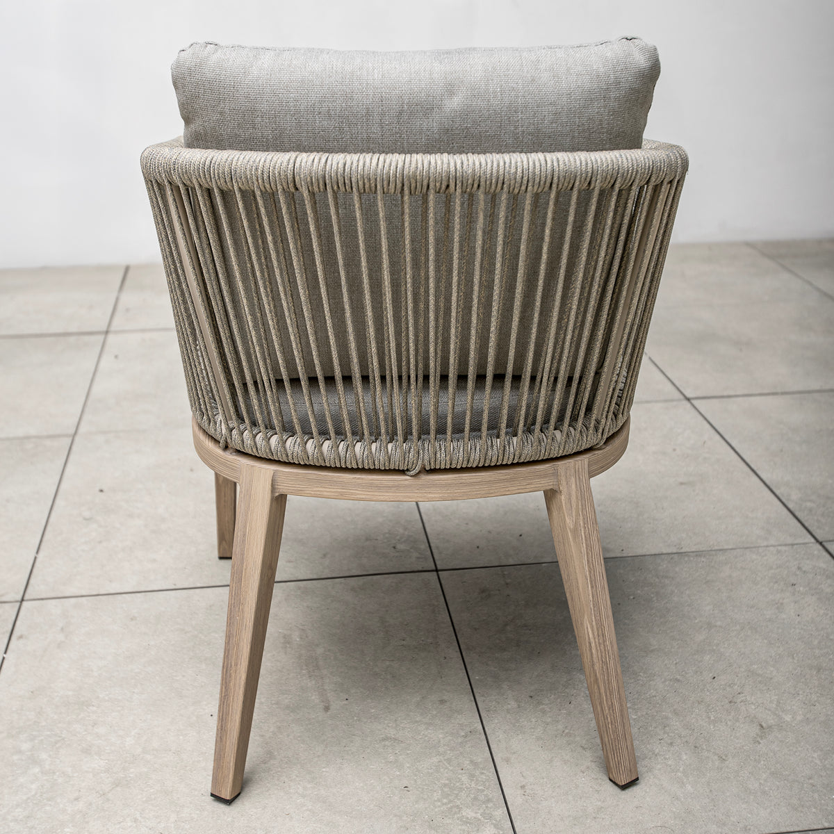 Bracken Outdoors Canberra 8 Seat Rectangular Aluminium & Rope Dining Garden Furniture Set