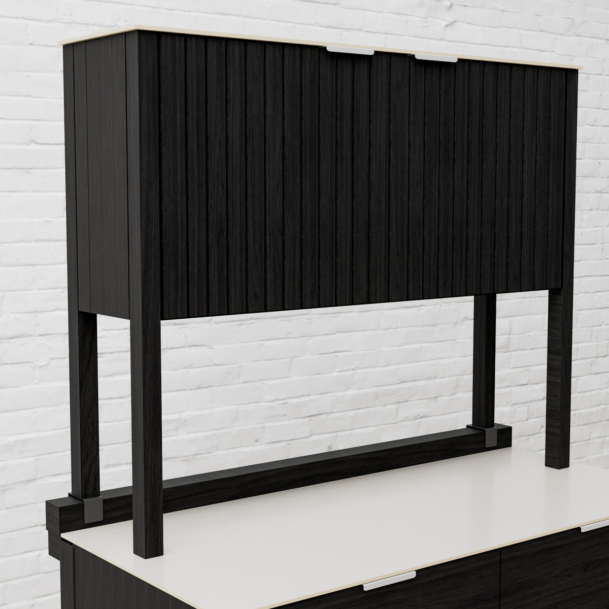 Draco Grills Teak Carbon Line Outdoor Kitchen 2 Door Add On Cabinet with Ceramic Top