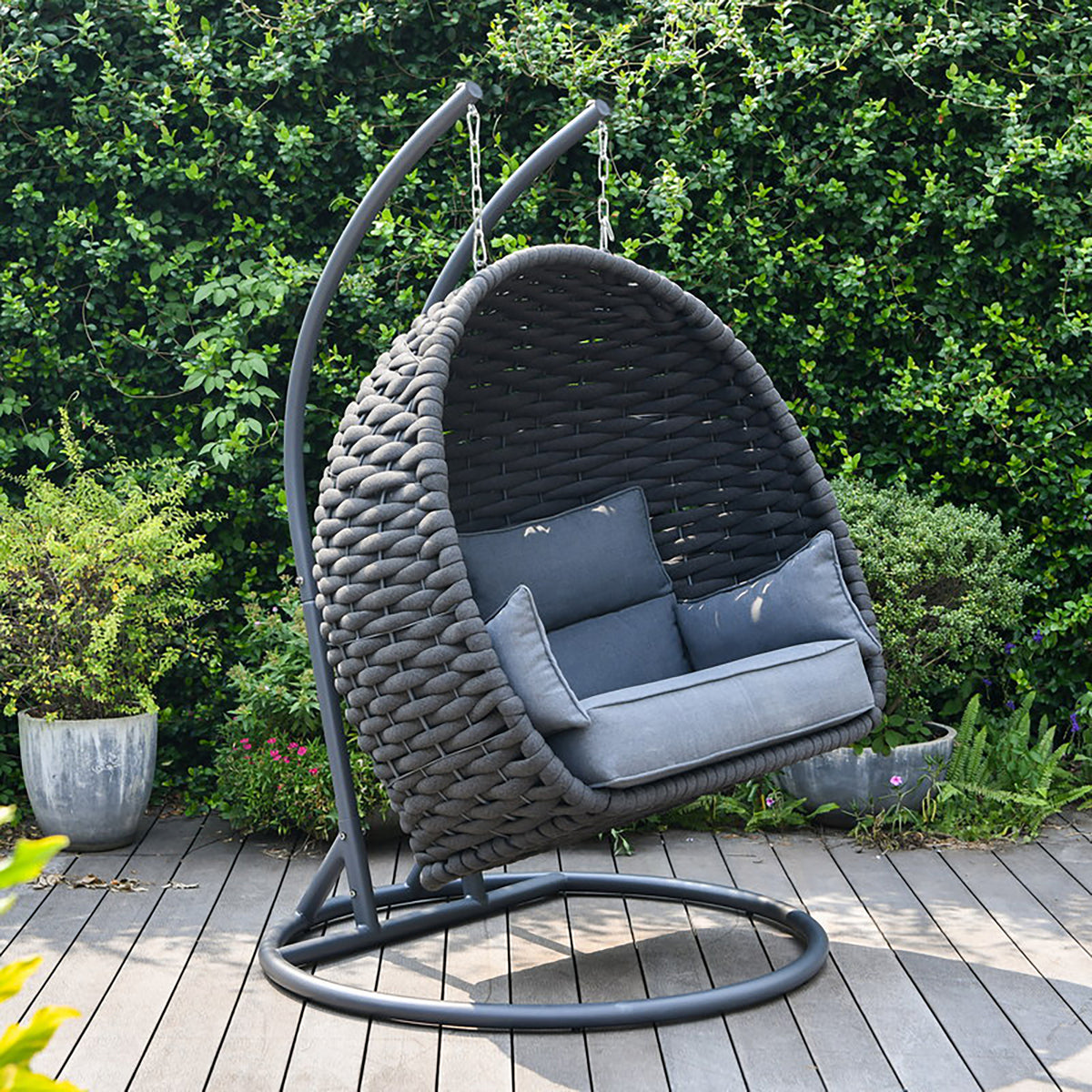 Bracken Outdoors Maldives Rope Double Hanging Egg Chair