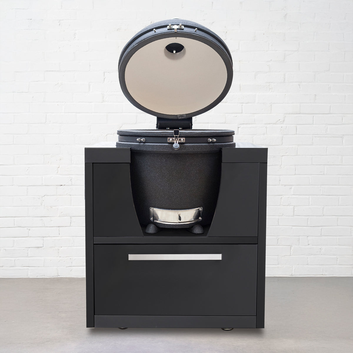 Draco Grills Fusion Outdoor Kitchen Black Cabinet with Kamado 22 Inch (71cm)