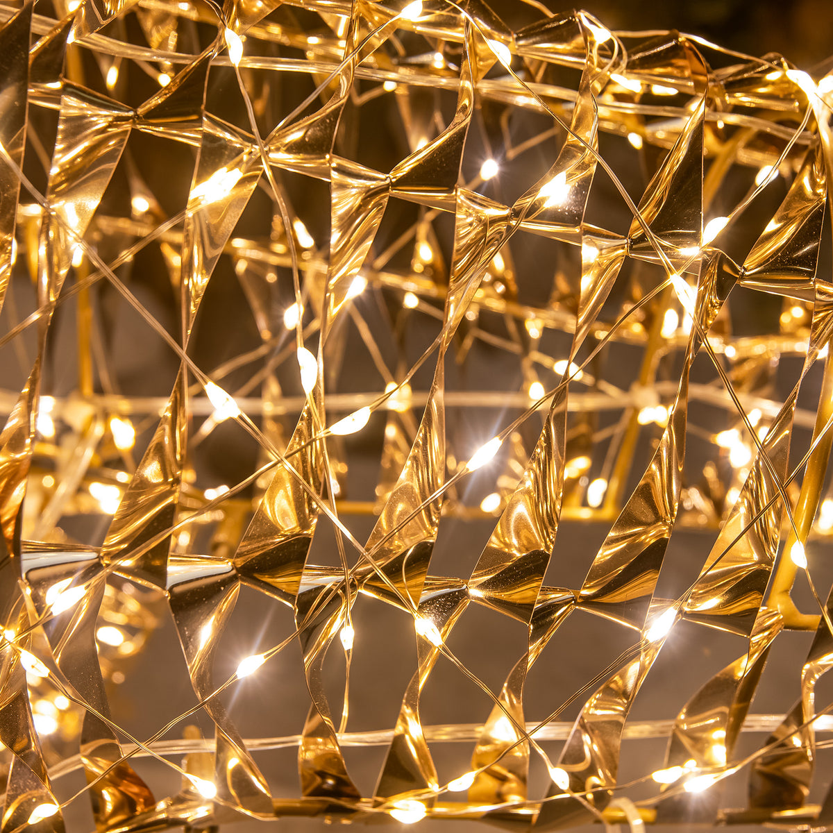 Pre-Lit Christmas Gold Laser Lit Deer 100cm with 720 Warm White LED Micro-Lights