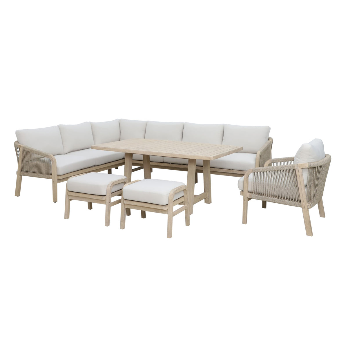 Kettler Cora Corner Lounge Sofa Set With Dining Table and Stools