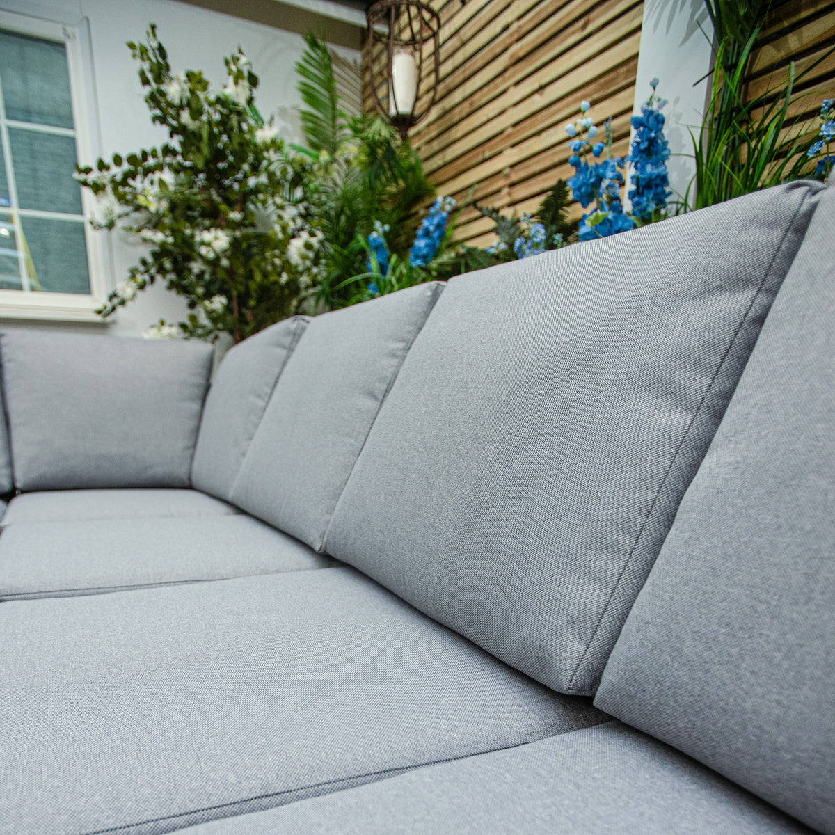 Bracken Outdoors Miami Dark Aluminium Compact Corner Set with Adjustable Table and Armchairs
