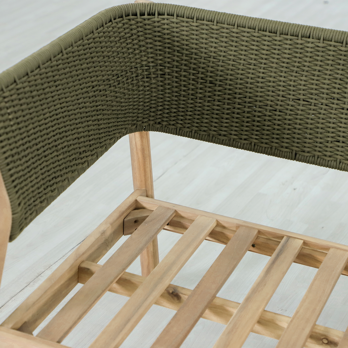 Bracken Outdoors Tetbury Acacia Wood and Rope Corner Sofa Casual Dining Garden Furniture Set