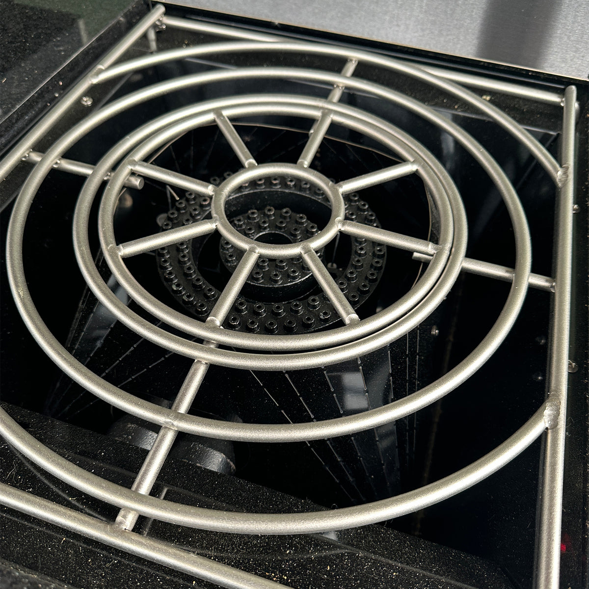 Draco Grills Outdoor Kitchen Black Stainless Steel Power Burner Station