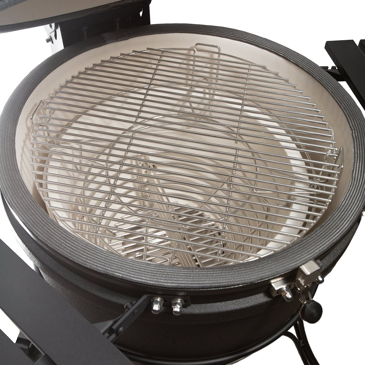Draco Grills Teak Carbon Line Cabinet Table with Kamado Egg 22&quot; (60cm)