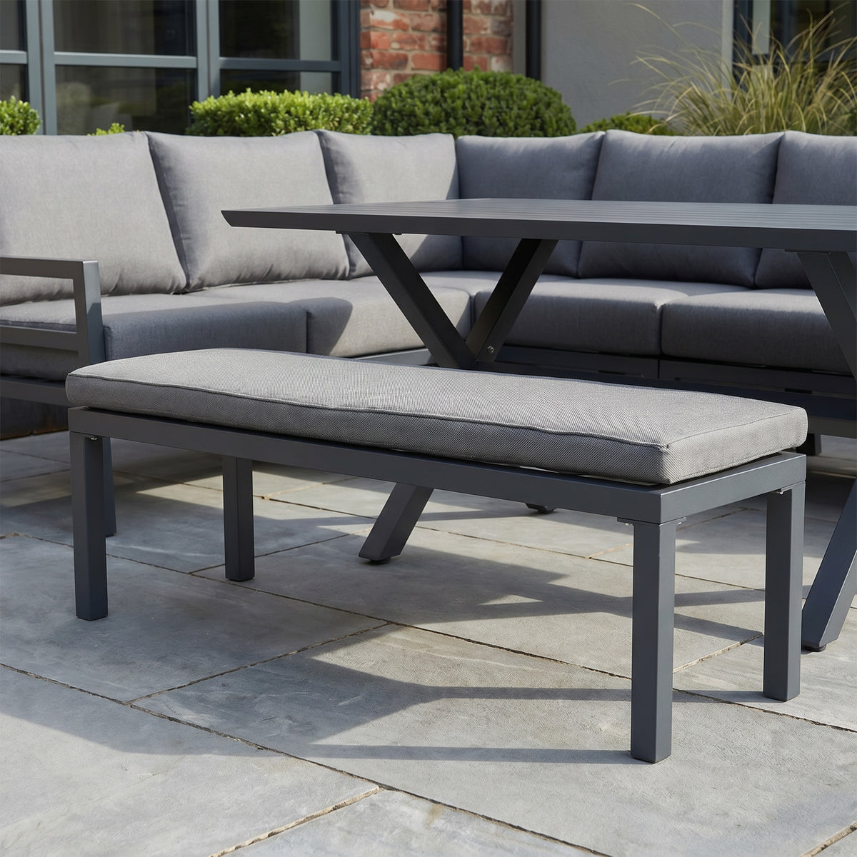Bracken Outdoors Marley Aluminium Corner Sofa Casual Dining Garden Furniture Set