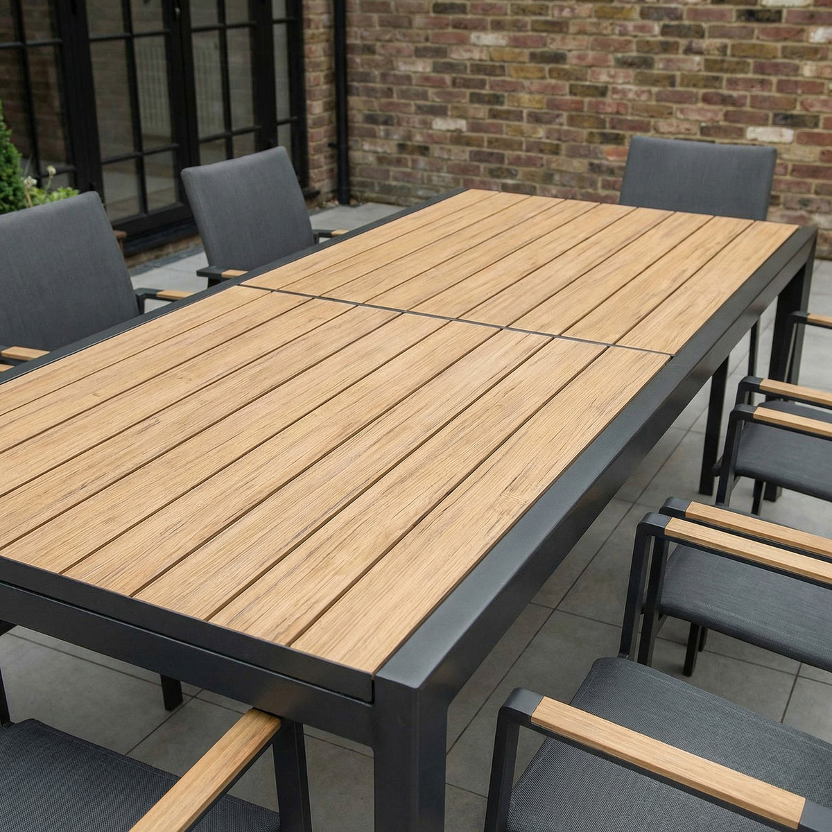 Bracken Outdoors Melbourne 12 Seat Rectangular Extending Dining Aluminium Garden Furniture Set